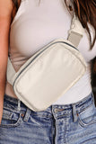 Sac à bandoulière décontracté avec fermeture éclair et imperméable 20 x 5 x 14 cm