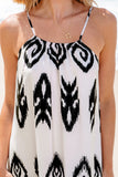 Robe d'été de vacances à imprimé aztèque noir de style occidental